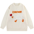 PopFlying Unique Knitted Sweater Flocked Goose